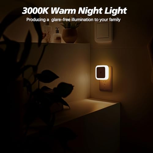 Sujeet Night Light, Night Lights Plug into Wall 4-Pack, Nightlight Plug in Night Lights, Dusk to Dawn Night Lamp Led Night...