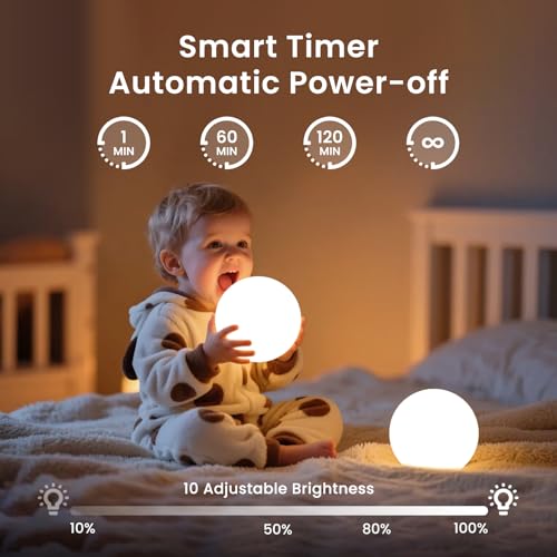 LOFTEK LED Ball Light, 3-inch Rechargeable Globe Lights, Color-Changing Ball Lamp with Remote, Waterproof Orb Light, Smart...