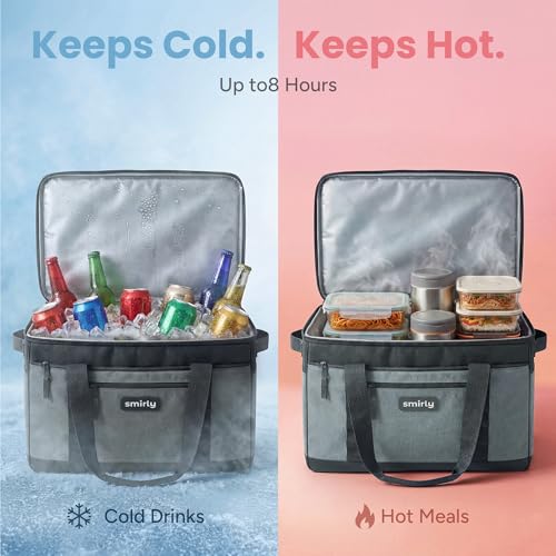 SMIRLY Cooler Bags Insulated – Collapsible Cooler, Portable Leakproof and Soft Sided - Large Foldable Ice Chest for Campin...