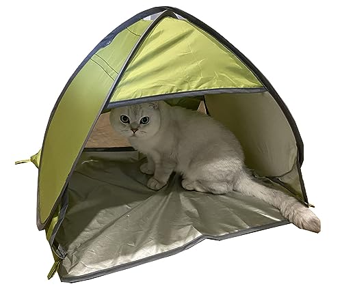 RXQNN Small Pop Up Beach Tent Portable Head Tent, Pet Shade Canopy with Breathable Meshed Window for Dogs/Cats (Light Green)