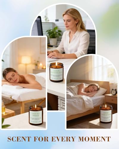 4 Pack Scented Candles Gifts for Women: 28oz Natural Soy Candles for Home Scented, Up to 200H Burning, Aromatherapy Candle...