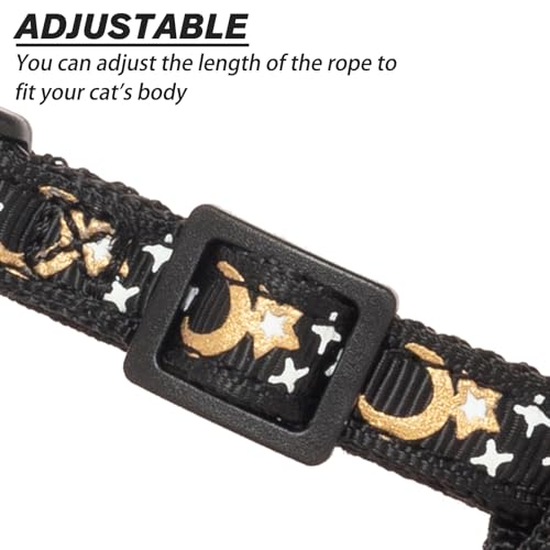 SCIROKKO Cat Harness and Leash Set - Escape Proof Adjustable for Outdoor Walking with Safety Buckle for Small Animals Glow...