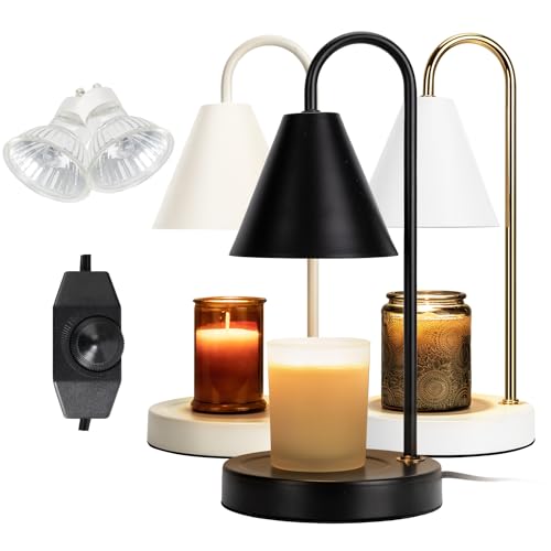 Aimoptg Candle Warmer Lamp,Electric Candle Warmer with Dimmable Light,Scented Wax Melter,No Smoke,Compatible with Various ...