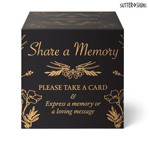 Share A Memory Card Box Set | 50 Memorial Cards for Celebration of Life, Funeral, Guest Book, Graduation, Retirement, Birt...