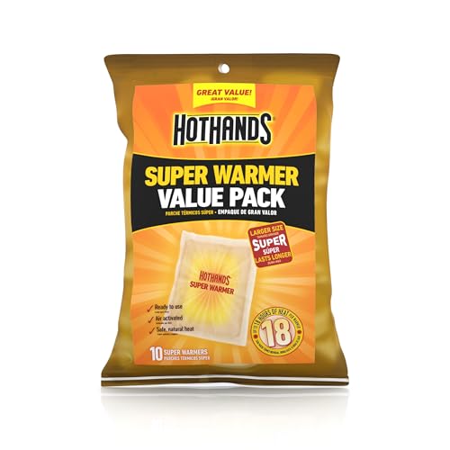 HotHands Body & Hand Super Warmers - Long Lasting Natural Odorless Air Activated Warmers - Up to 18 Hours of Heat - 10 Ind...