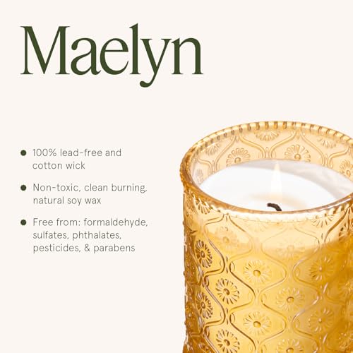 LA JOLIE MUSE Amber and Sandalwood Scented Candle | Santal Himalayen Candle | 6oz Luxury Soy Candle | Clean Burn & Long-La...