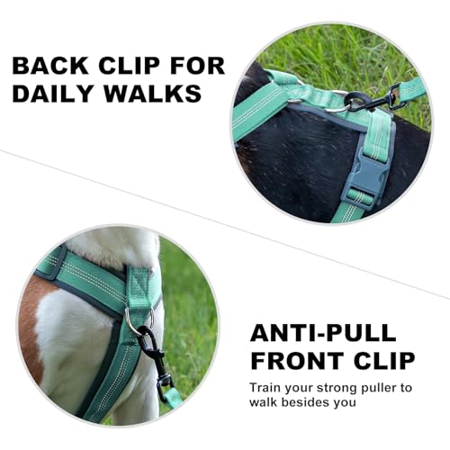 Plutus Pet No Pull Dog Harness, Adjustable Nylon Harness with Soft Padding, Reflective and Heavy Duty Dog Harness for Smal...