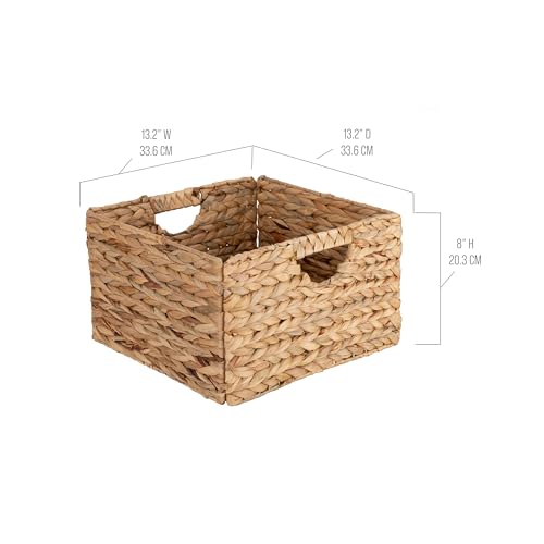 Seville Classics Premium Natural Handwoven Portable Laundry Bin Basket with Carrying Handles, Household Storage for Clothe...