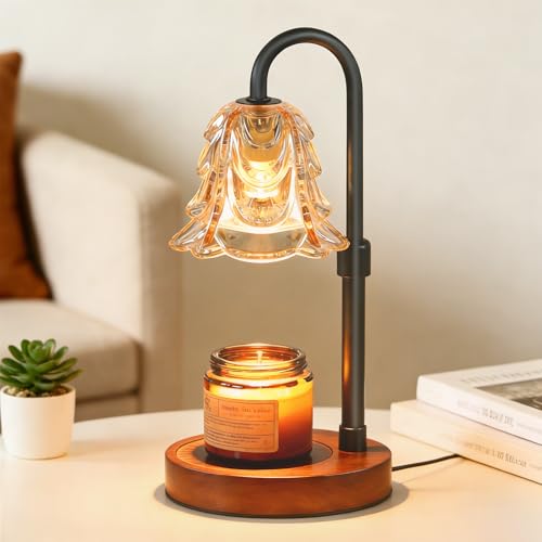 Vitelum Candle Warmer Lamp with Timer & Dimmer, Electric Wax Melter for Jar Candles, Safe Flameless Candle Warmer Light fo...
