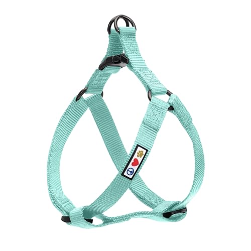 Pawtitas Solid Step-in Dog Harness – Adjustable No-Pull Vest for Puppies to Seniors, Safe & Comfortable S Teal