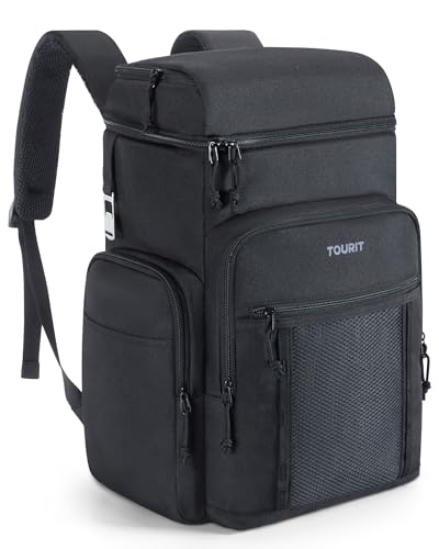 TOURIT Insulated Backpack Cooler: 30 Cans Waterproof Leakproof Soft Cooler Bag Beach Travel Picnic Camping