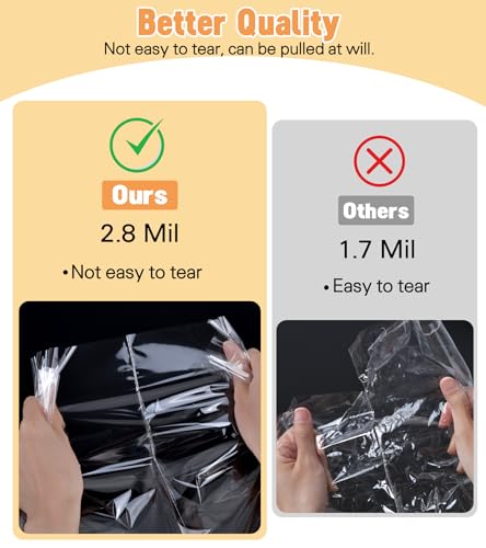 Yuiicaov 6PCS Extra Large Cellophane Bags, 30x40 Inches Clear Cellophane Wrap for Gift Baskets, Jumbo Huge Packaging Clear...