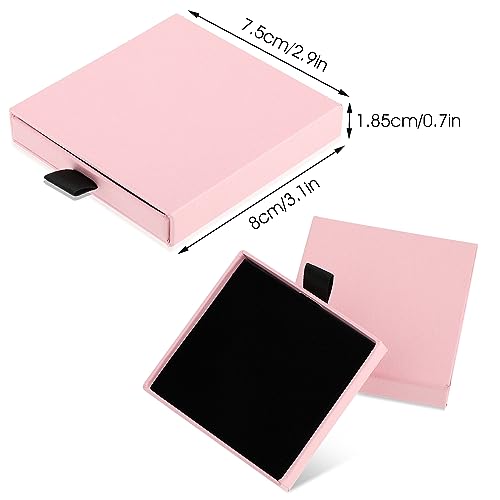 Yolev 2 Pack Jewelry Gift Boxes Cardboard Jewelry Boxes, 2.9x3.1x0.7Inch Small Gift Boxes for Bracelets Earrings Necklaces...