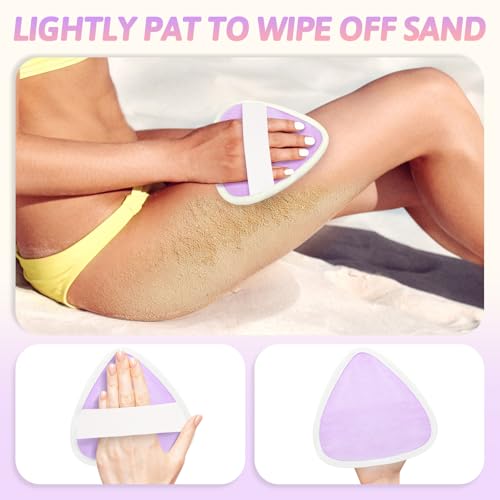 famichan Triangle Sand Remover Eraser Wipe, Beach Vacation Essentials for Women, Girls, Kids & Baby, Family Beach Must Hav...