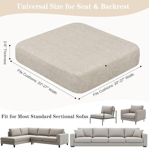 Joy Bubble 8 Pack Outdoor Cushion Covers Water Resistant High Stretch Fit Patio Cushion Covers 180g Couch Seat Slipcovers ...