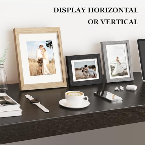 Povrgive Picture Frames, Made of Real Glass and Wooden Frame, Gallery Photo Frames Set of 10 for Collage Wall Decor, Multi...