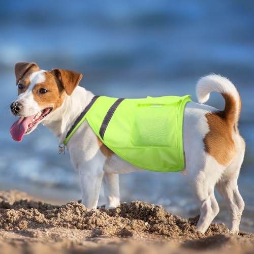 Aliceset 2 Pcs Dog Cooling Vest with 4 Recyclable Ice Pack Summer Outdoor Dog Cooling Harness Pet Adjustable Jacket Coole...