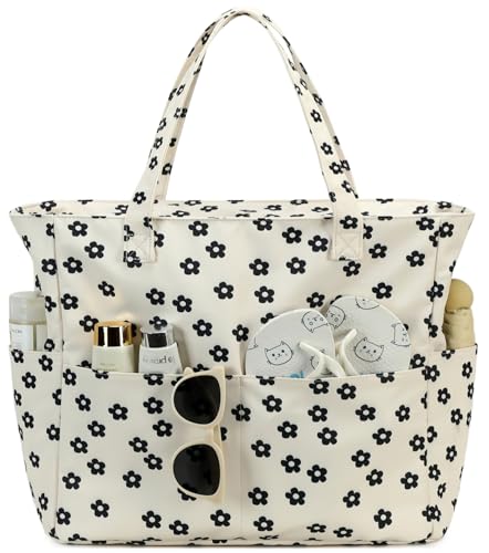 Bluboon Waterproof Beach Tote Pool Bags for Women Ladies Extra Large Carry On Bag With Wet Compartment for Weekender Travel