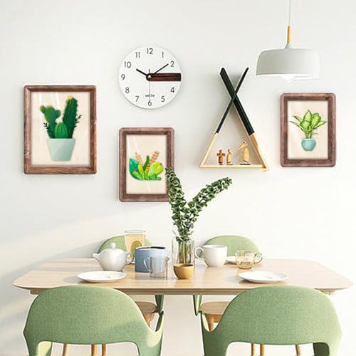 YAAPSDR 5x7 Picture Frame - Rustic Wooden Picture Frame with Real Tempered Glass, Gift Box Barn Wood Frame with Rounded Co...