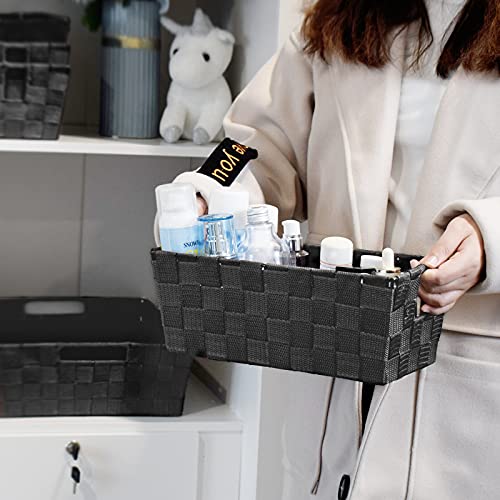 homyfort Woven Shelf Storage Tote Basket Bins Container, Storage Boxes Cube Organizer with Built-in Handles for Bedroom, O...