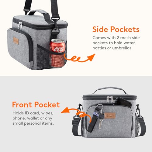 Lifewit Reusable Insulated Lunch Bag, Portable Cooler Freezable Soft Lunchbox Leakproof with Adjustable Shoulder Strap for...