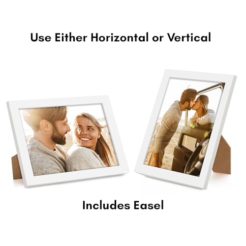 Americanflat 8x10 Picture Frame with Shatter-Resistant Glass - Signature Collection - Gallery-Style Frames Made of Enginee...