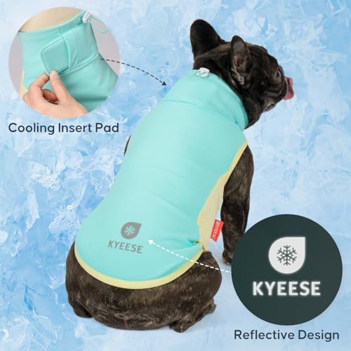 KYEESE Dog Cooling Vest, Breathable Dog T Shirt for Small Dogs Boy, Soft Sun Protection Reflective Tank Top with Cooling I...