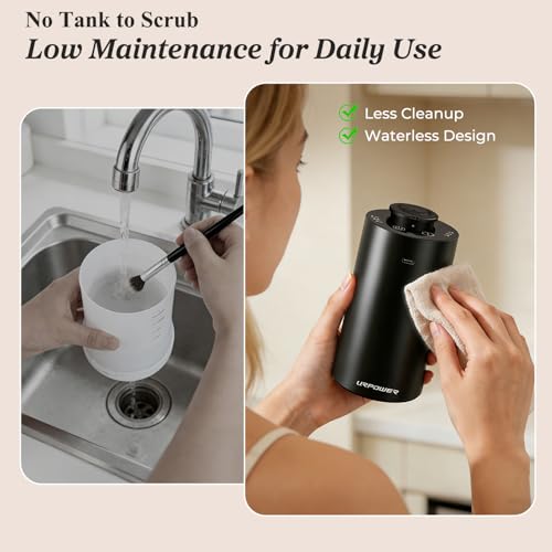 URPOWER Waterless Essential Oil Diffuser: No Water Needed Battery Operated Scent Diffuser - 2 * 20ML Hotel Fragrance Essen...