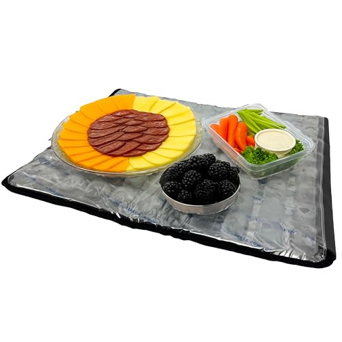 FlexiFreeze Party Mat Food Cooling Serving Platter – Buffet Display Chiller for Meat, Cheese, Fruit & Party Food Trays – C...