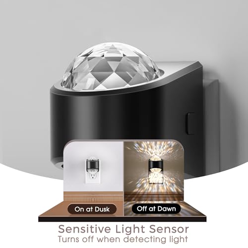 Briignite Night Light, Night Lights Plug into Wall, LED Projector Night Light, Soft White for Bedroom, Dimmable Brightness...