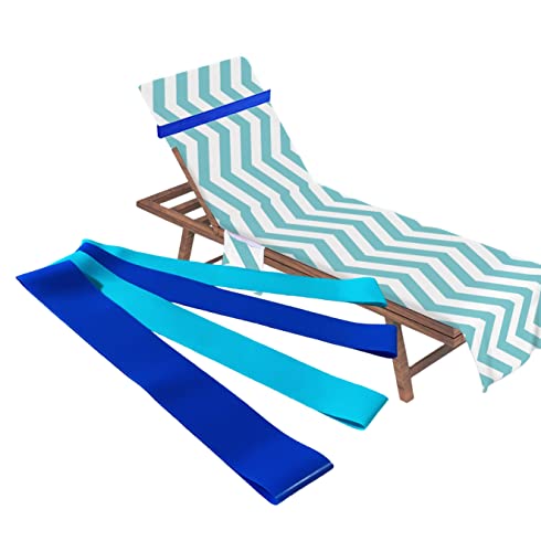 4 Pack Towel Bands, Towel Bands for Beach Chair, Rubber Towel Clips for Pool Chair, Must Haves Beach & Cruise Accessories,...