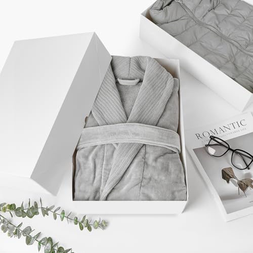 Ocmoiy 8 Pack Large Gift Boxes with Lids, 17 x 11 x 4 Inches Extra Deep White Gift Boxes for Presents, Auto Pop-up Clothes...