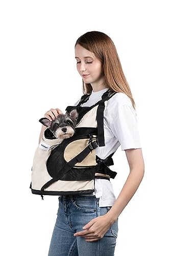 Dog Carriers for Small Dogs,Dog Backpack with 2 Pocket for Travel,Comfortable Dog Front Carrier Suitable for Dogs 8-18 pou...