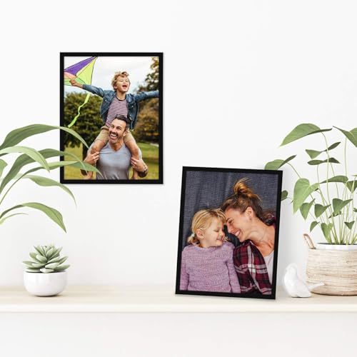Americanflat 8.5x11 Picture Frame with Shatter-Resistant Glass - Streamline Collection - Thin Border Photo Frame for Table...