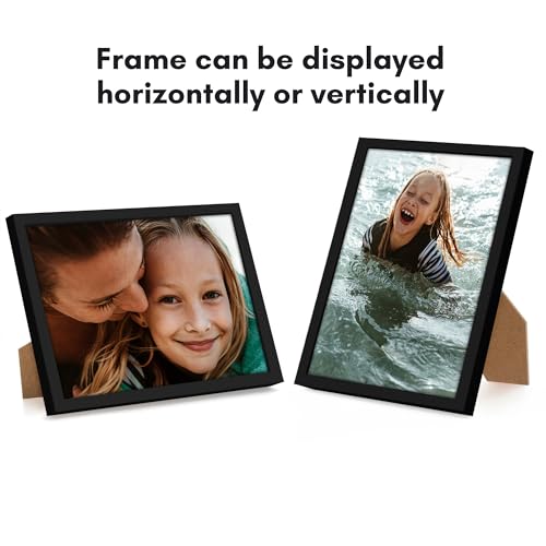 Americanflat 8x11 Picture Frame with Shatter-Resistant Glass - Set of 2 - Streamline Collection - Thin Border Photo Frame ...