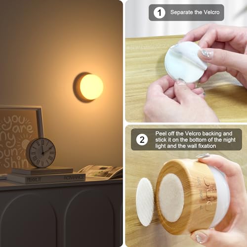 Kintion Night Light, Dimmable 8 Color Portable LED Night Light, 1800mAh Rechargeable Nursery Light Lamp, Soft Eye Caring W...