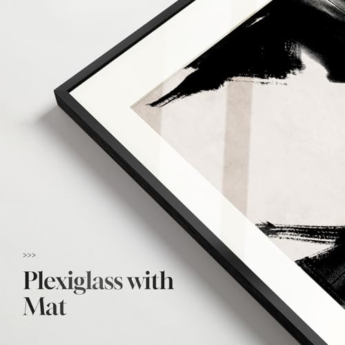 Framed Black and White Abstract Wall Art, 6 Pieces Modern Prints Paintings Artwork for Walls, Minimalist Abstract Pictures...