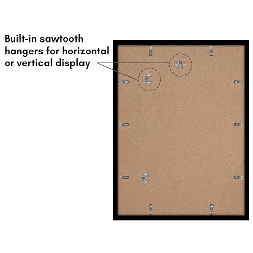 Americanflat 17x23 Picture Frame with Polished Plexiglass - Set of 5 - Use as 13x19 Frame with Mat or Display 17x23 Photo ...