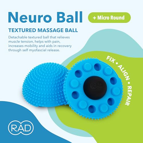 RAD The Original Neuro Ball – Foot Roller & Textured Massage Ball for Myofascial Release, Plantar Fasciitis, Hands & Face...