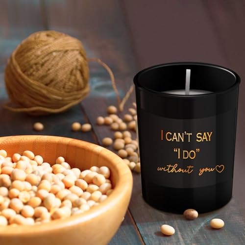 Threlaco 6 Pcs Bridesmaid Proposal Gifts I Can't Say I Do Without You Candles Bridesmaid Gifts Natural Soy Wax Candles wit...