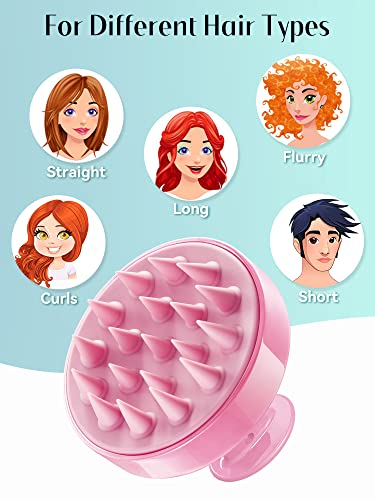 HEETA Scalp Massager Hair Growth, Soft Silicone Scalp Scrubber Shampoo Brush for Exfoliation, Dandruff Removal Head Massag...