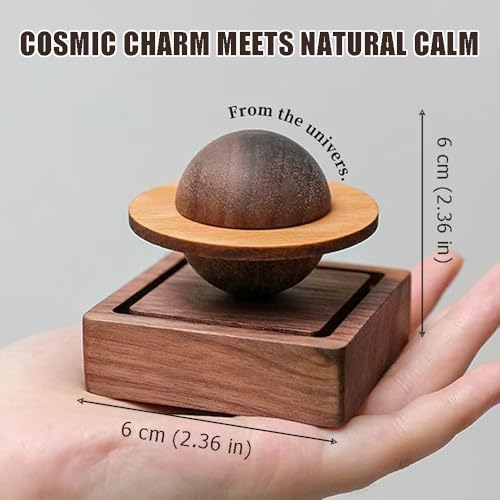 Ouliget Wood Essential Oil Diffuser,Planet Walnut Aroma Therapy,Passive Diffuser for Desk Table Home Office Car Wardrobe Y...