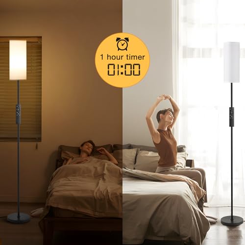 Ambimall Floor Lamps for Living Room, 64" Modern Floor Lamp with Remote Control and Stepless Dimmable Colors Temperature &...