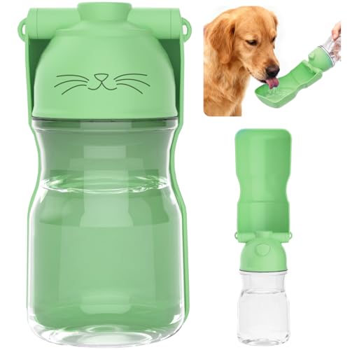 Dog Water Bottle, Portable Leak-Proof Water Dispenser with Drinking Bowl for Dogs and Cats, Travel Puppy Fountain Pet Wate...