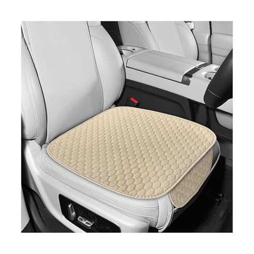 JNXIJ 2 PCS Car Seat Covers Cushion Pad, Breathable Linen Vehicle Bottom Seat Cover with Storage Pocket, Universal Anti-Sl...