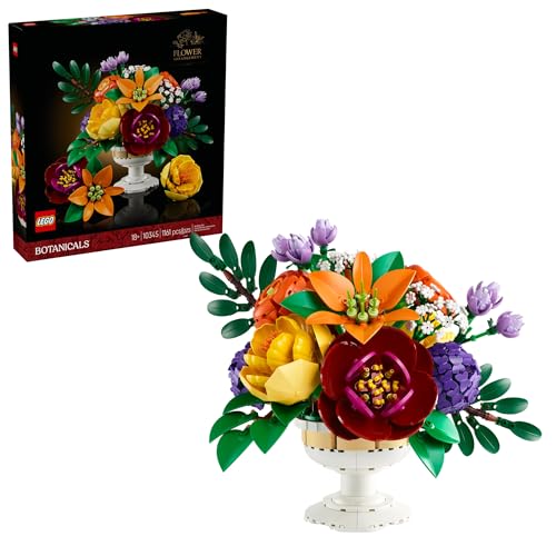 LEGO Botanicals Flower Arrangement Artificial Flowers Building Set - Decor for Table Display - Gift for Mothers Day - Uniq...
