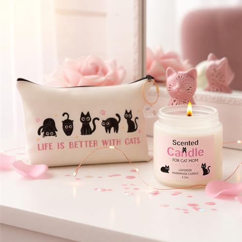 Xqumoi Cat Mom Gifts for Women - Cats Lover Gift Box for Mother's Day, Birthday, Christmas Cute Kitty Present Set for Craz...