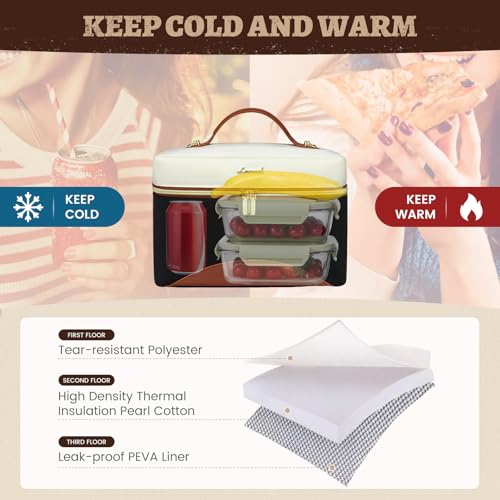 LOVEVOOK Insulated Lunch Bag for Women,Adult Lunch Box for Women,Leakproof Cooler Bag for Office Picnic Hiking Beach,Lunch...