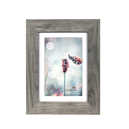 Scholartree Grey 5x7 Picture Frame,Display 5x7 without Mat or 4x6 with Mat