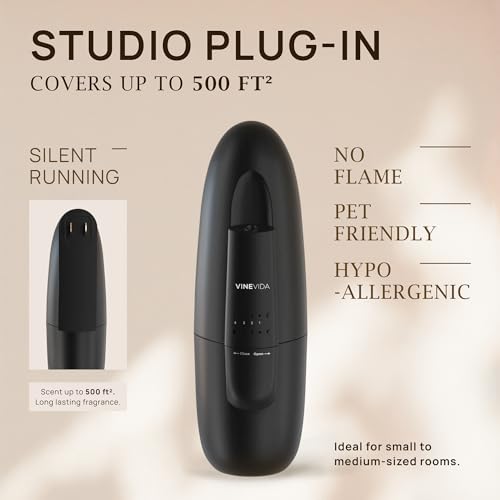 VINEVIDA Plug-in Diffuser for Essential Oils - Discreet 100ml Aroma Diffuser for Home and Office - Automatic Shut-Off for ...